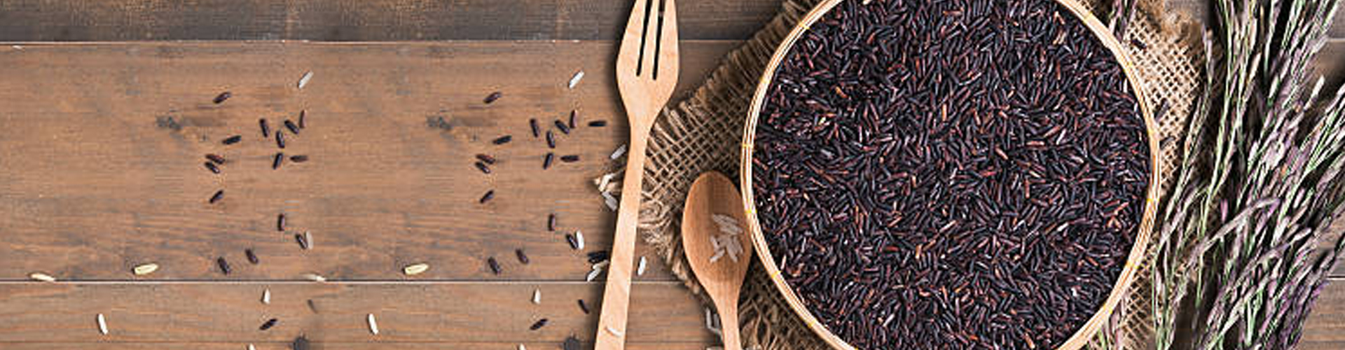 Purple rice banner